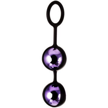 Toyfa A-toys Pleasure Balls 14 см, фиолетово-черные, Вагинальные шарики со смещенным центром тяжести