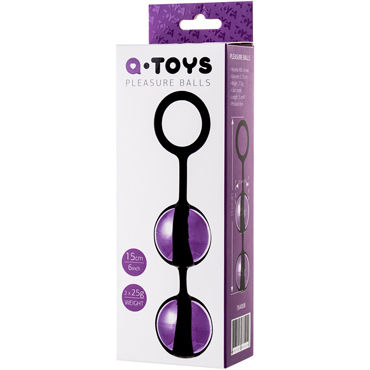 Toyfa A-toys Pleasure Balls 15 см, фиолетово-черные - фото, отзывы
