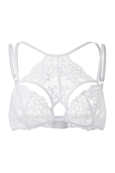Erolanta Бралетт, белый, Из кружева, с приоткрытыми плечами и грудью и другие товары Erolanta с фото