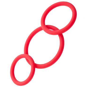 Toyfa Black&Red Cock Rings Set, красный