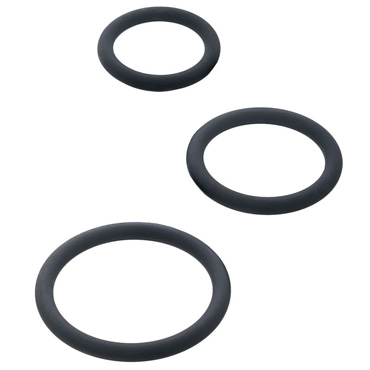 Toyfa Black&Red Cock Rings Set, черный — фото 1