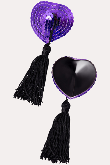 Erolanta Пэстисы в форме сердец, фиолетово-черные - фото, отзывы