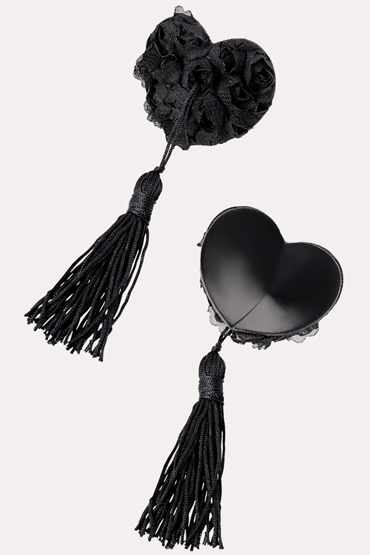 Erolanta Пэстисы в форме сердец с розами, черные - фото, отзывы