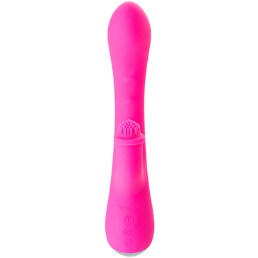 Nalone Idol, розовый - Вибратор с функцией нагрева и клиторальным ротатором - купить в секс шопе