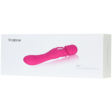 Nalone Jane, розовый - Двусторонний вибратор для внутренней и наружней стимуляции - купить в секс шопе