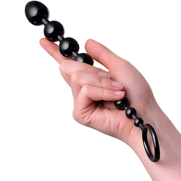 ToyFa A-toys Anal Beads M-Size 28,3 см, черная, Анальная цепочка с круглыми звеньями и другие товары ToyFa с фото