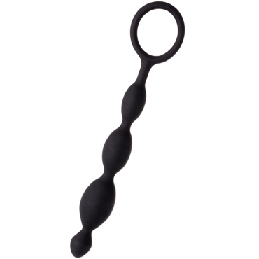 ToyFa A-toys Anal Beads S-Size 19,5 см, черная, Анальная цепочка с овальными звеньями
