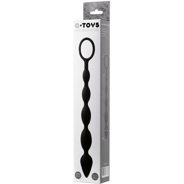 ToyFa A-toys Anal Beads M-Size 27,6 см, черная - Анальная цепочка с овальными звеньями - купить в секс шопе