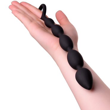 ToyFa A-toys Anal Beads M-Size 27,6 см, черная, Анальная цепочка с овальными звеньями и другие товары ToyFa с фото