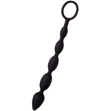 ToyFa A-toys Anal Beads M-Size 27,6 см, черная, Анальная цепочка с овальными звеньями