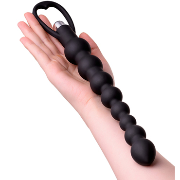 ToyFa A-toys Vibro Anal Beads 34 см, черная, Анальная цепочка с вибрацией и другие товары ToyFa с фото