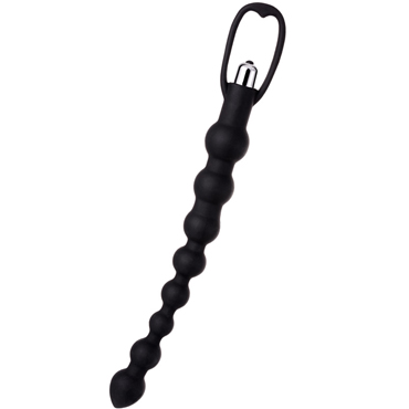 ToyFa A-toys Vibro Anal Beads 34 см, черная, Анальная цепочка с вибрацией