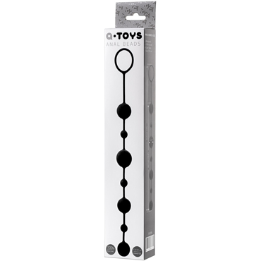 ToyFa A-toys Anal Beads 35,9 см, черная - Анальная цепочка с шариками - купить в секс шопе
