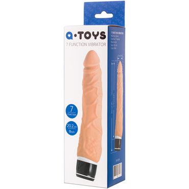 ToyFa A-Toys 7 Function Vibrator 20,2 см, телесный - подробные фото в секс шопе Condom-Shop