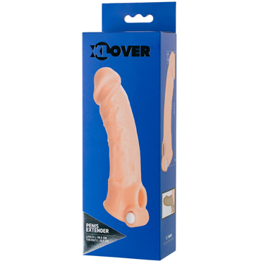 Новинка раздела Секс игрушки - ToyFa Xlover Penis Extender Vibro 18,5 см, телесная