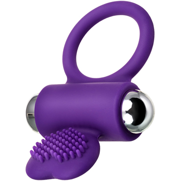 JOS Pery, фиолетовое - Виброкольцо с ресничками - купить в секс шопе