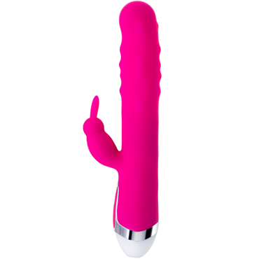 JOS Balle, розовый - Вибратор с клиторальным стимулятором и движущимися шариками - купить в секс шопе