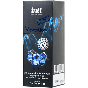 Intt Vibration Extra-strong Ice, 17 мл, Жидкий массажный гель с охлаждающим эффектом и эффектом вибрации