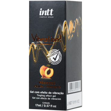 Intt Vibration Peach, 17 мл, Жидкий массажный гель с эффектом вибрации и ароматом персика