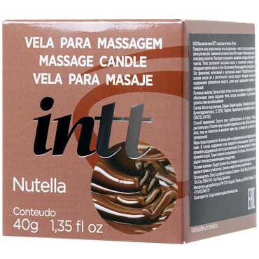 Intt Nutella, 30 мл, Массажная свеча для поцелуев с ароматом «Нутеллы»