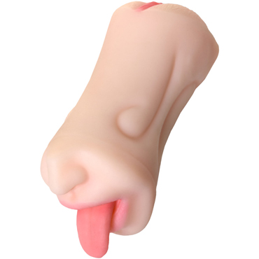 Toyfa Juicy Pussy Fruity Tongue, телесный, Мастурбатор реалистичный, рот и вагина