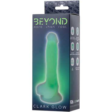 Toyfa Beyond Clark Glow, прозрачно-зеленый - подробные фото в секс шопе Condom-Shop