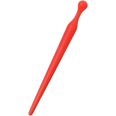 Toyfa Black & Red Urethral Plug, красный, Уретральный плаг из силикона