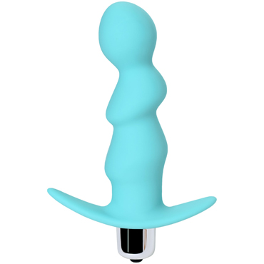 Toyfa ToDo Bland, голубая - Анальная вибровтулка с рельефным стволом - купить в секс шопе