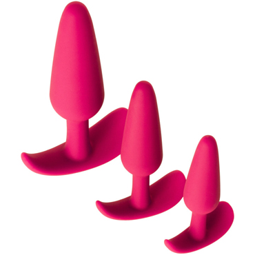 Toyfa POPO Butt Plugs Set, розовый - фото, отзывы
