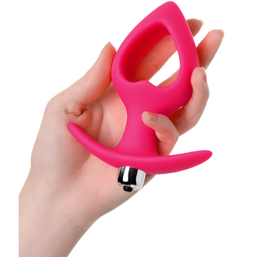 Toyfa POPO Heart Vibrating Plug M, розовая — фото 5