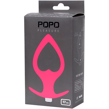 Toyfa POPO Heart Vibrating Plug L, розовая — фото 4
