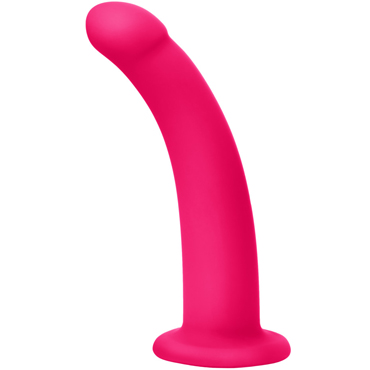 Toyfa POPO Bended Dildo S, розовый - Изогнутый фаллоимитатор - купить в секс шопе