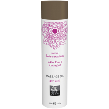 Shiatsu Massage Oil Sensual Indian Rose & Almond oil, 100 мл, Массажное масло, Индийская Роза и масло Миндаля