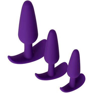 Toyfa A-toys Butt Plugs Set, фиолетовый - фото, отзывы