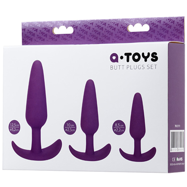 Новинка раздела Секс игрушки - Toyfa A-toys Butt Plugs Set, фиолетовый
