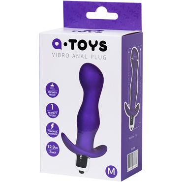 Новинка раздела Секс игрушки - Toyfa A-Toys Vibro Anal Plug M, фиолетовая