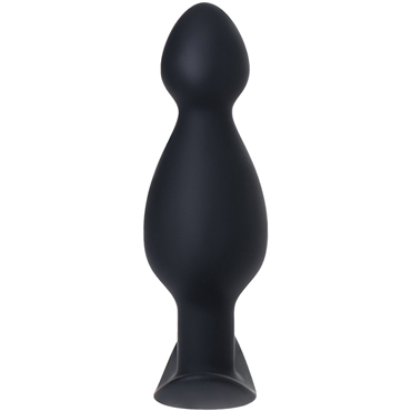 Toyfa A-Toys Anal Plug M, черная - Рельефная анальная пробка из двух секций - купить в секс шопе