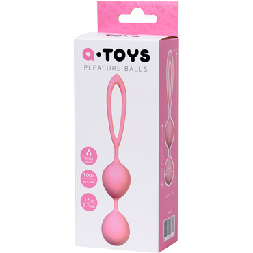 Toyfa A-Toys Pleasure Balls, светло-розовые - Вагинальные шарики со смещенным центром тяжести - купить в секс шопе