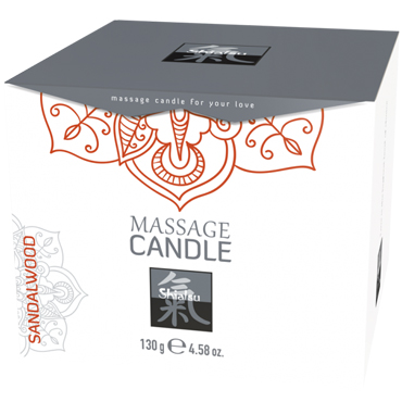 Shiatsu Massage Candle Sandalwood, 130 гр, Массажная свечка с ароматом Сандал