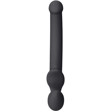 Strap-on-me Silicone Bendable Strap-on S, черный - Безремневой страпон с гибким каркасом и стимуляцией точки G - купить в секс шопе