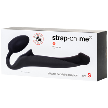 Новинка раздела Секс игрушки - Strap-on-me Silicone Bendable Strap-on S, черный