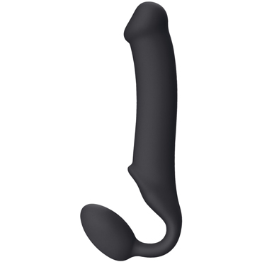 Strap-on-me Silicone Bendable Strap-on XL, черный - Безремневой страпон с гибким каркасом и стимуляцией точки G - купить в секс шопе