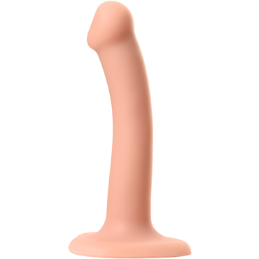 Strap-on-me Silicone Bendable Dildo S, телесный - Фаллоимитатор на присоске/насадка для трусиков с кольцевым креплением - купить в секс шопе