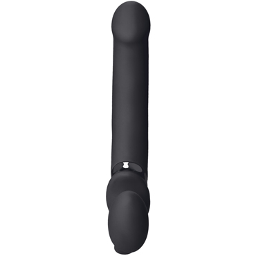 Strap-on-me Vibrating Bendable Strap-on L, черный - Безремневой страпон с вибрацией и дистанционным управлением - купить в секс шопе