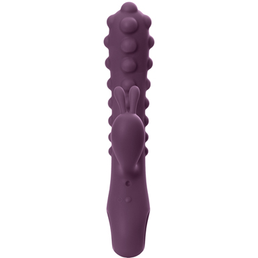 Kokos Smon, фиолетовый - Вибратор с клиторальным отростком - купить в секс шопе