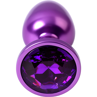 Toyfa Metal Анальный страз S, фиолетовый - Cо сверкающим кристаллом - купить в секс шопе