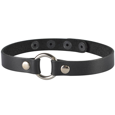 Sitabella Чокер с кольцом, черный, Из натуральной кожи