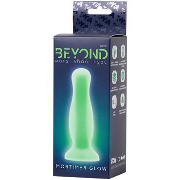Beyond by Toyfa Mortimer Glow, прозрачно-зеленая, Анальная втулка светящаяся в темноте и другие товары ToyFa с фото