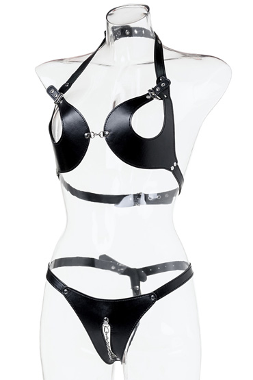ToyFa Theatre BDSM Bikini, черный, Комплект БДСМ-одежды