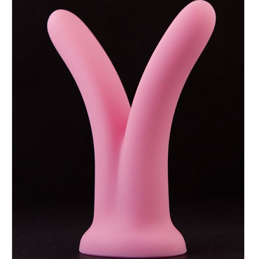 Split Dildo фаллоимитатор, розовый — фото 1